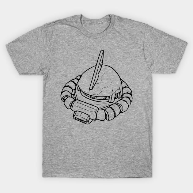 Zaku II Head T-Shirt by Gunpla